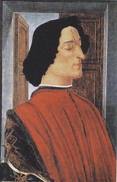 Sandro Botticelli Portrait of Giuliano de'Medici Norge oil painting art
